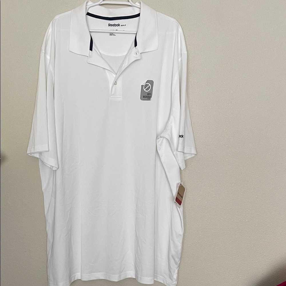 Reebok Golf Men's Classic White Polo Shirt 4XLT